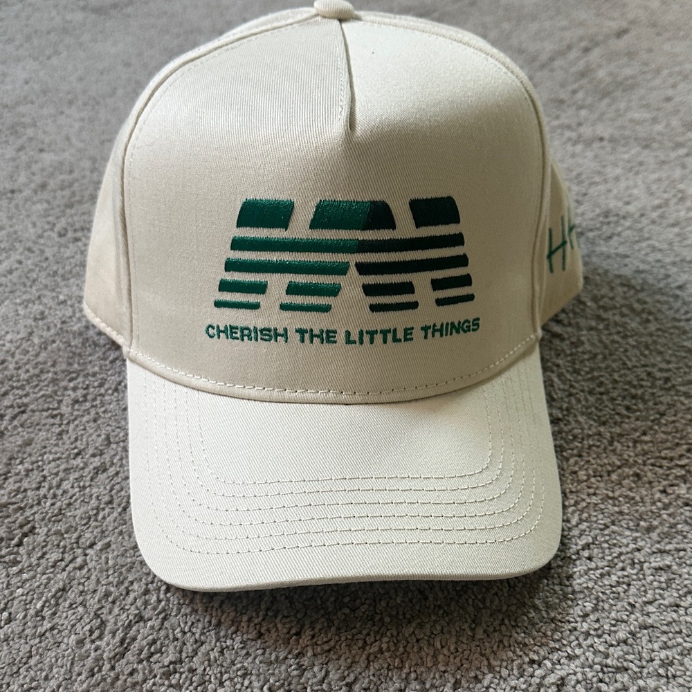 Huega House Cherish the little things hat - Cream and Green